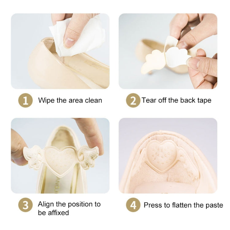 10 Pairs Invisible Anti-wear Butterfly Shape High Heel Stickers Thickened Sponge Heel Stickers, Random Color Delivery, Size:7mm by bashfashion