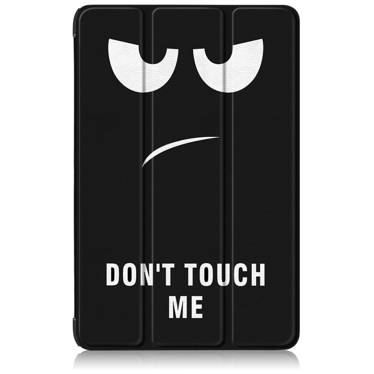 For Samsung Galaxy Tab S9+ Custer Painted 3-Fold Holder Smart Leather Tablet Case(Big Eye Me) by bashfashion