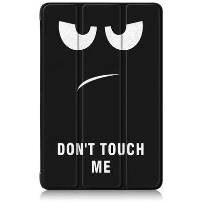 For Samsung Galaxy Tab S9+ Custer Painted 3-Fold Holder Smart Leather Tablet Case(Big Eye Me) by bashfashion