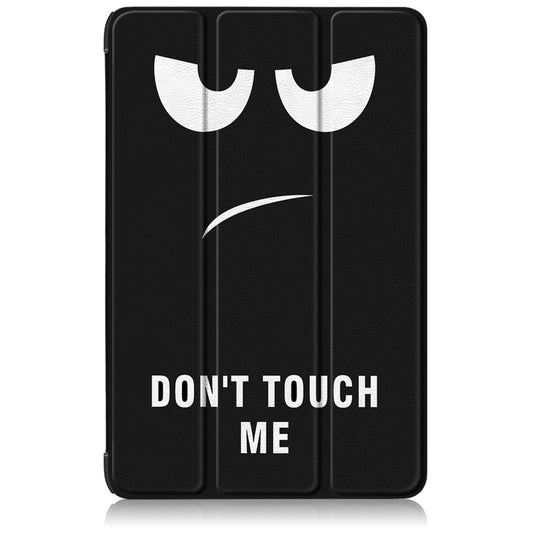 For Samsung Galaxy Tab S9+ Custer Painted 3-Fold Holder Smart Leather Tablet Case(Big Eye Me) by bashfashion