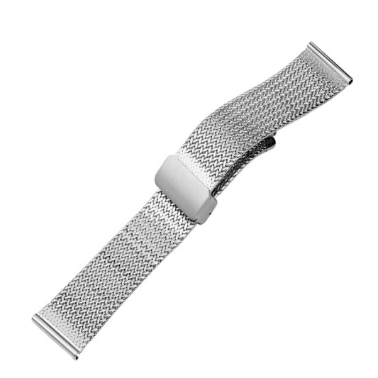 For Apple Watch Series 8 41mm Magnetic Buckle Herringbone Mesh Metal Watch Band(Silver) by bashfashion