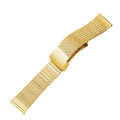 For Apple Watch Series 6 44mm Magnetic Buckle Herringbone Mesh Metal Watch Band(Gold) by bashfashion