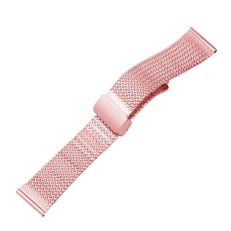 For Apple Watch Series 4 40mm Magnetic Buckle Herringbone Mesh Metal Watch Band(Pink) by bashfashion