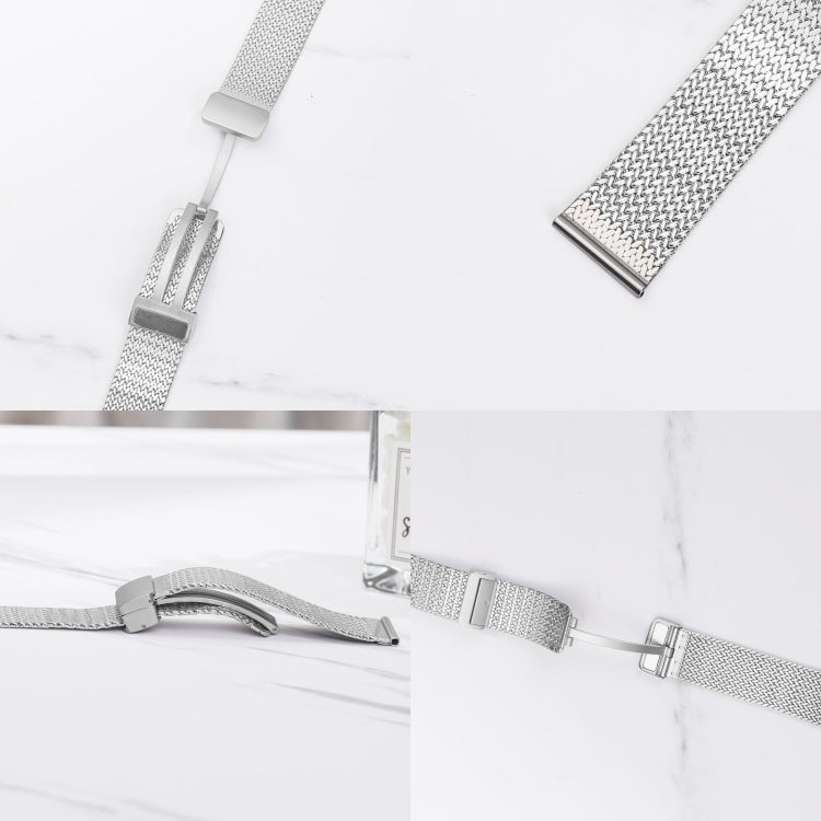 For Apple Watch Ultra 49mm Magnetic Buckle Herringbone Mesh Metal Watch Band(Black) by bashfashion