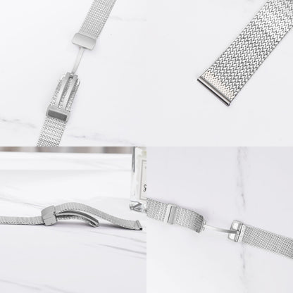 For Apple Watch Ultra 49mm Magnetic Buckle Herringbone Mesh Metal Watch Band(Black) by bashfashion