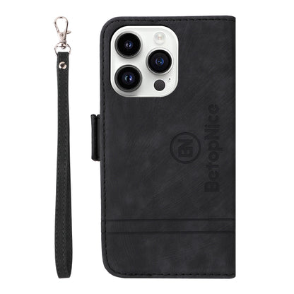 For iPhone 15 Pro BETOPNICE Dual-side Buckle Leather Phone Case(Black) by BETOPNICE
