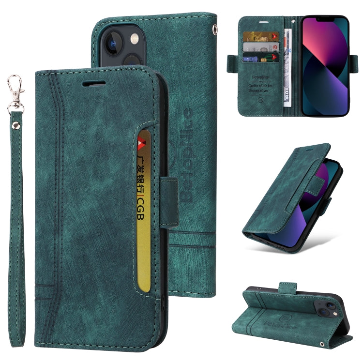 For iPhone 15 BETOPNICE Dual-side Buckle Leather Phone Case(Green) by BETOPNICE