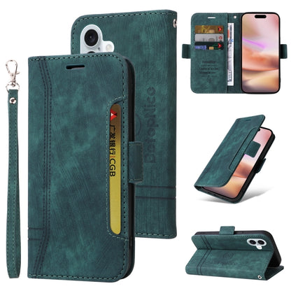 For iPhone 16 Plus BETOPNICE Dual-side Buckle Leather Phone Case(Green) by BETOPNICE