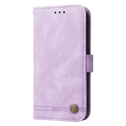 For iPhone 16e Skin Feel Life Tree Leather Phone Case(Purple) by bashfashion