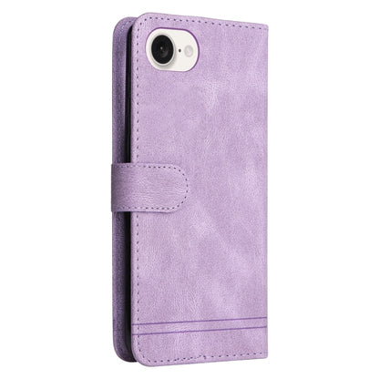 For iPhone 16e Skin Feel Life Tree Leather Phone Case(Purple) by bashfashion