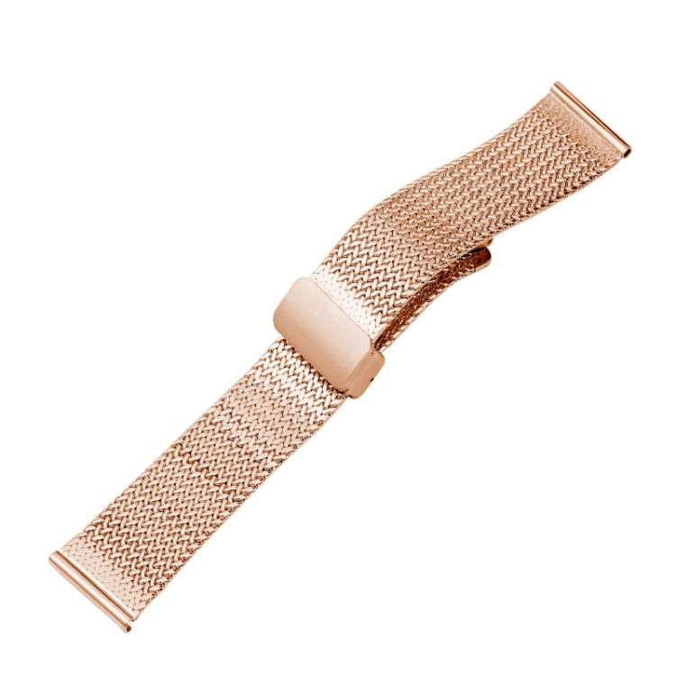 22mm Magnetic Buckle Herringbone Mesh Metal Watch Band for Samsung Galaxy Watch(Rose Gold) by bashfashion