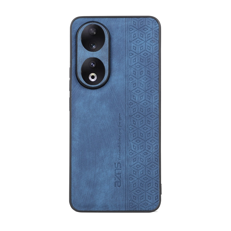 For Honor 90 AZNS 3D Embossed Skin Feel Phone Case(Sapphire Blue) by AZNS