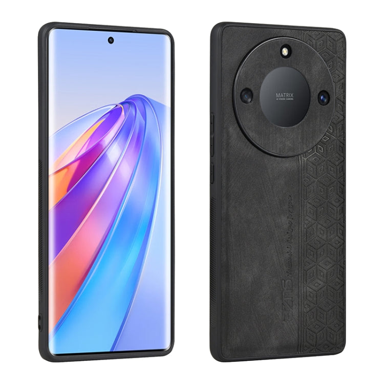 For Honor X50 AZNS 3D Embossed Skin Feel Phone Case(Black) by AZNS