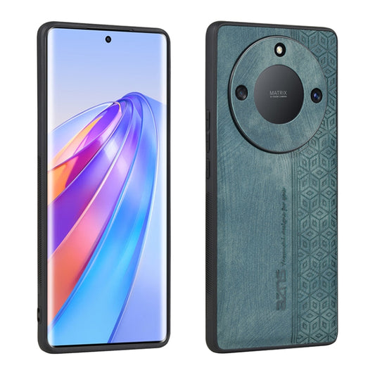 For Honor X50 AZNS 3D Embossed Skin Feel Phone Case(Dark Green) by AZNS