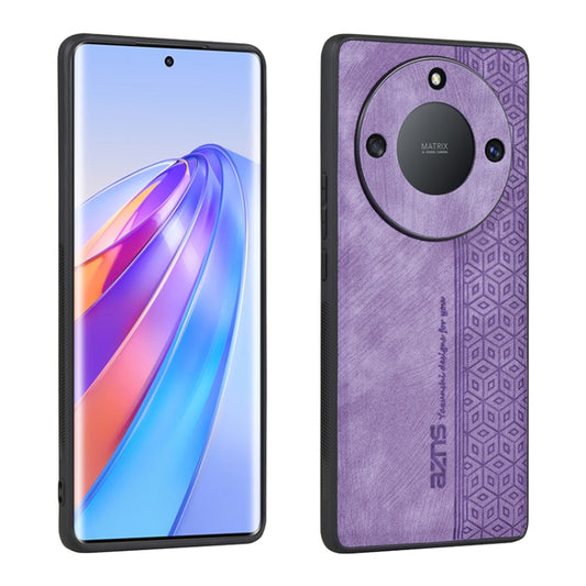For Honor X50 AZNS 3D Embossed Skin Feel Phone Case(Purple) by AZNS