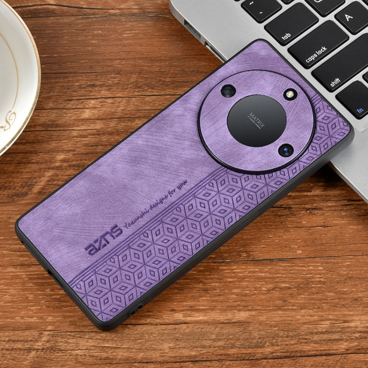 For Honor X50 AZNS 3D Embossed Skin Feel Phone Case(Purple) by AZNS