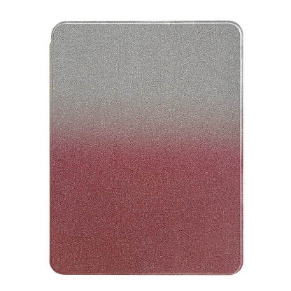 For iPad Pro 12.9 2022 / 2021 / 2020 Gradient Glitter Magnetic Split Leather Tablet Case(Pink) by bashfashion