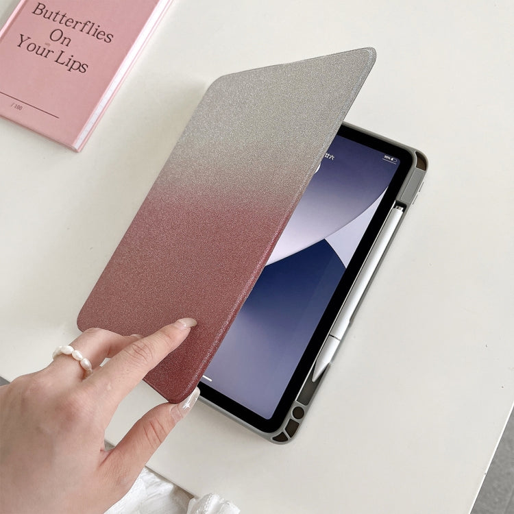 For iPad Pro 12.9 2022 / 2021 / 2020 Gradient Glitter Magnetic Split Leather Tablet Case(Pink) by bashfashion