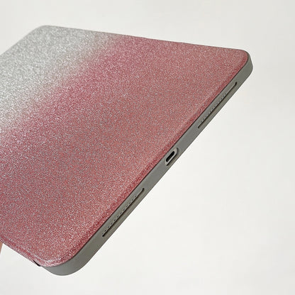 For iPad Pro 12.9 2022 / 2021 / 2020 Gradient Glitter Magnetic Split Leather Tablet Case(Pink) by bashfashion
