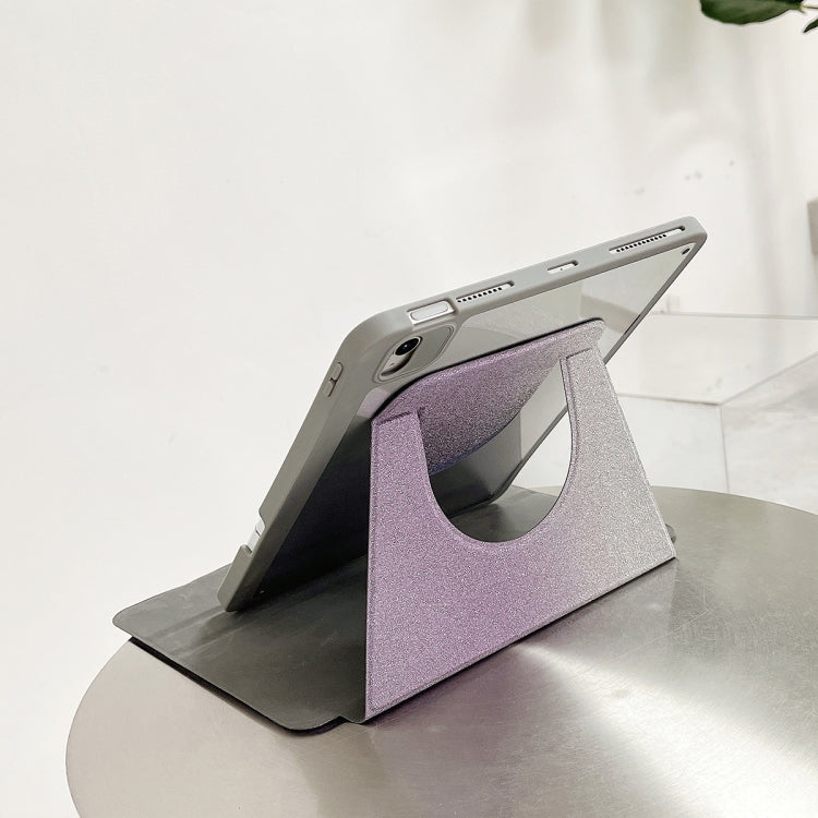 For iPad Air 11 2025 / 2024 / Pro 11 Gradient Glitter Magnetic Split Leather Tablet Case(Purple) by bashfashion