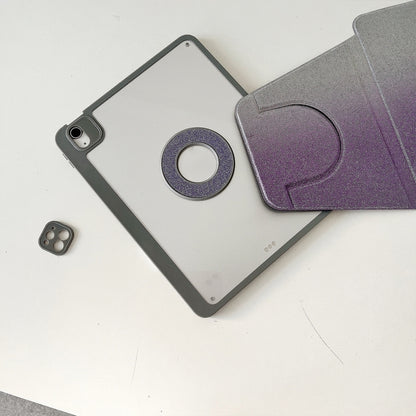 For iPad Air 11 2025 / 2024 / Pro 11 Gradient Glitter Magnetic Split Leather Tablet Case(Purple) by bashfashion