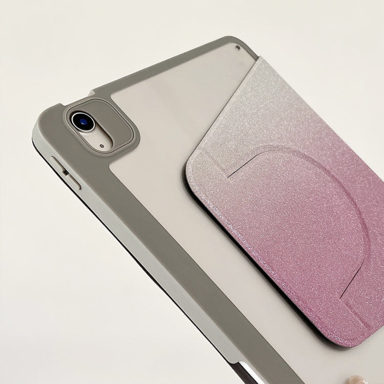 For iPad 10.2 2021 / 2020 / 10.5 Gradient Glitter Magnetic Split Leather Tablet Case(Rose Red) by bashfashion