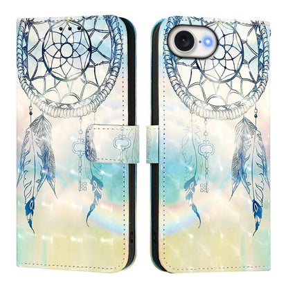 For iPhone 16e 3D Painting Horizontal Flip Leather Phone Case(Dream Wind Chimes) by bashfashion