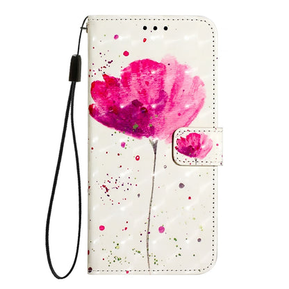 For iPhone 16e 3D Painting Horizontal Flip Leather Phone Case(Flower) by bashfashion