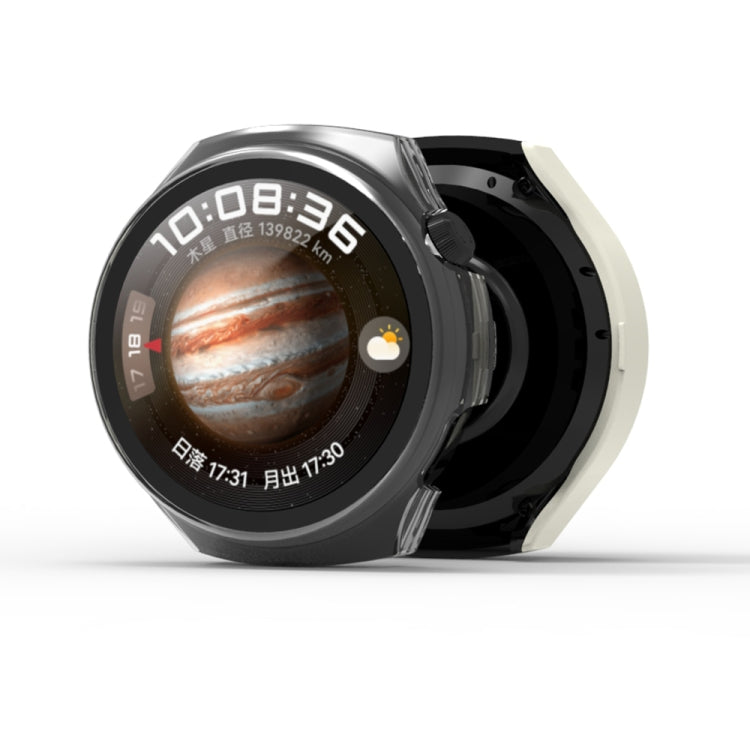 For Huawei Watch 4 Pro Tempered Film + PC Integrated Watch Protective Case(Transparent) by bashfashion