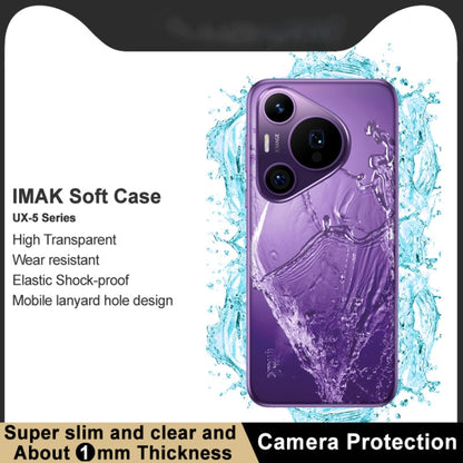 For Huawei Pura 70 Pro/70 Pro+ imak UX-5 Series Transparent Shockproof TPU Protective Case by imak