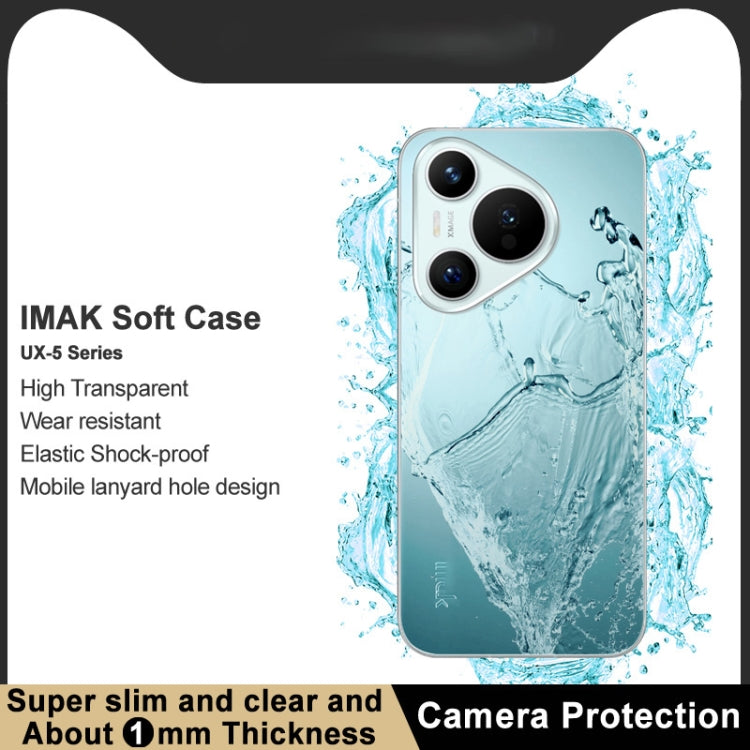 For Huawei Pura 70 imak UX-5 Series Transparent Shockproof TPU Protective Case by imak