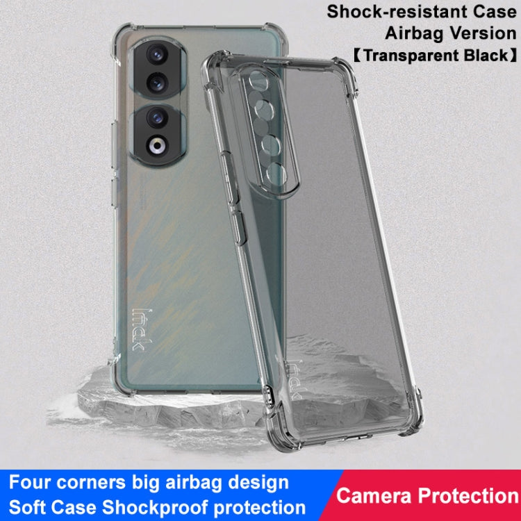 For Honor 90 Pro imak Shockproof Airbag TPU Phone Case(Transparent Black) by imak