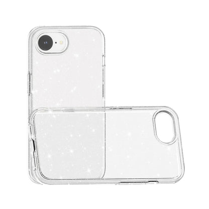 For iPhone 16e Shockproof Terminator Glitter Powder Phone Case(White) by bashfashion