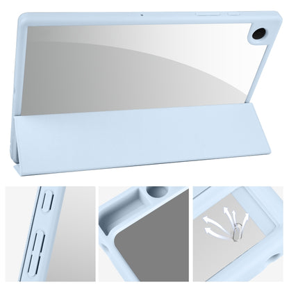For Samsung Galaxy Tab A8 3-folding Acrylic Smart Leather Tablet Case(Ice Blue) by bashfashion