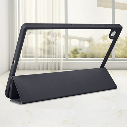 For Samsung Galaxy Tab A8 3-folding Acrylic Smart Leather Tablet Case(Black) by bashfashion