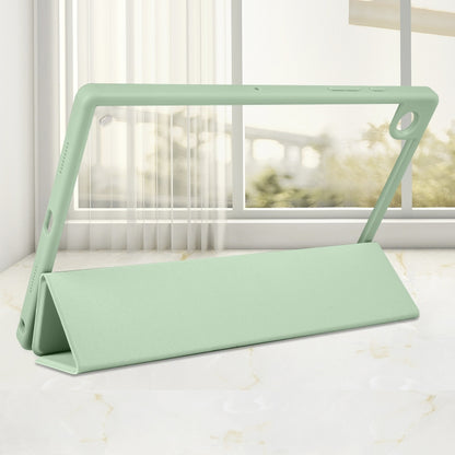 For Samsung Galaxy Tab A8 3-folding Acrylic Smart Leather Tablet Case(Green) by bashfashion
