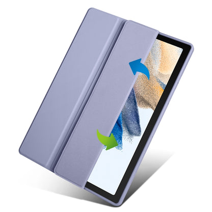 For Samsung Galaxy Tab A8 3-folding Acrylic Smart Leather Tablet Case(Lavender Purple) by bashfashion