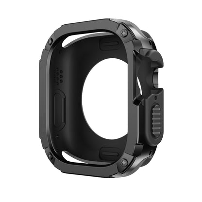 For Apple Watch Ultra 3 / 2 / 1 49mm 2-in-1 PC Hybrid TPU Armor Watch Case(Black) by bashfashion