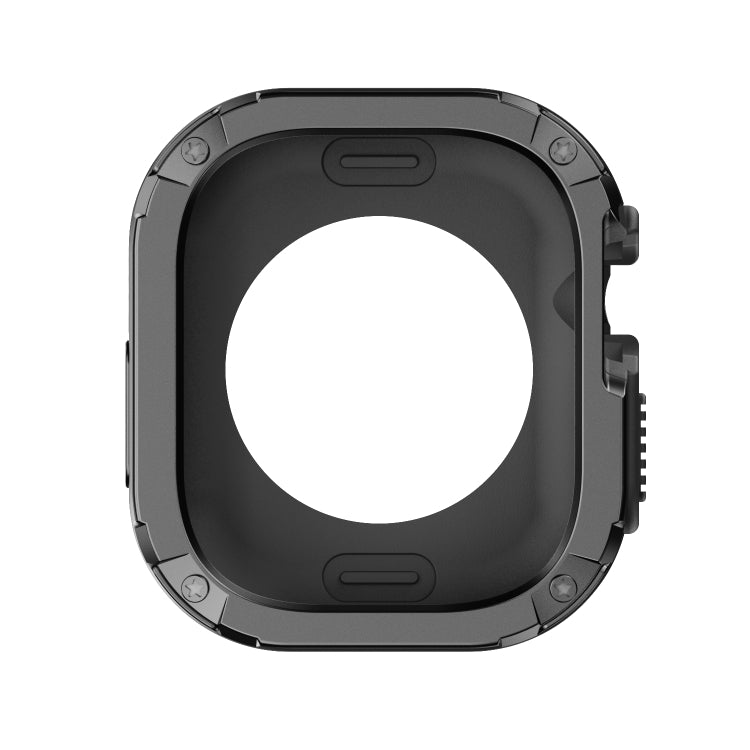 For Apple Watch Ultra 3 / 2 / 1 49mm 2-in-1 PC Hybrid TPU Armor Watch Case(Black) by bashfashion