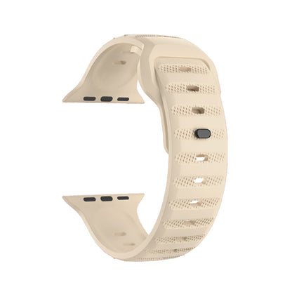For Apple Watch 5 44mm Dot Texture Fluororubber Watch Band(Starlight) by bashfashion