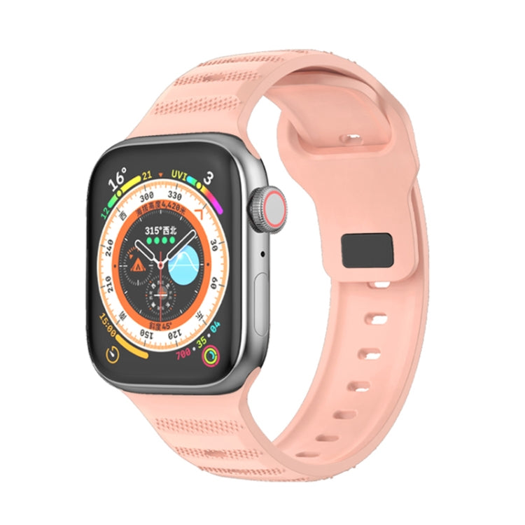 For Apple Watch 4 40mm Dot Texture Fluororubber Watch Band(Nebula Pink) by bashfashion