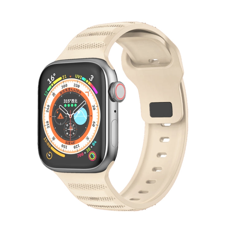 For Apple Watch 2 42mm Dot Texture Fluororubber Watch Band(Starlight) by bashfashion