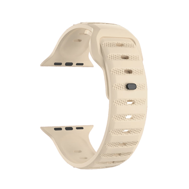 For Apple Watch 2 42mm Dot Texture Fluororubber Watch Band(Starlight) by bashfashion