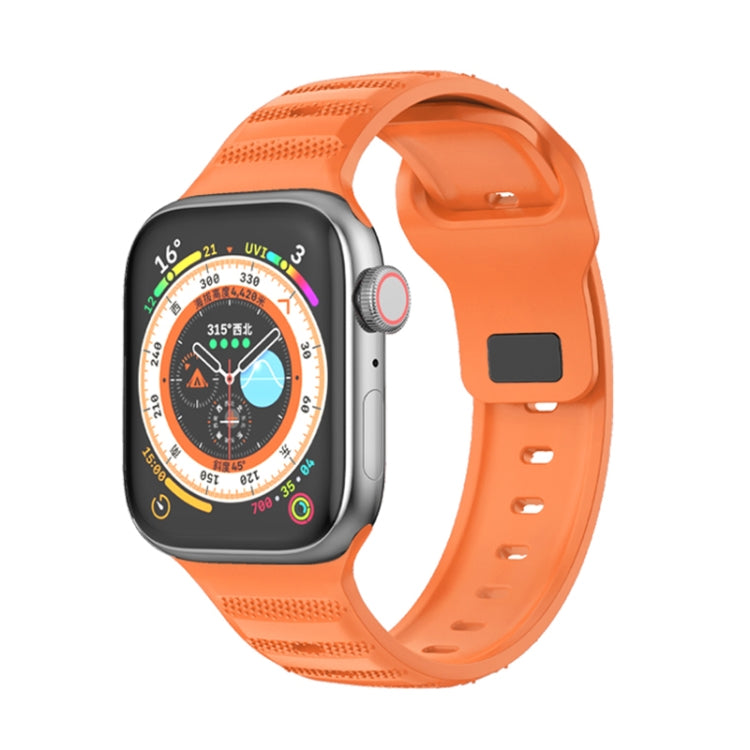 For Apple Watch 38mm Dot Texture Fluororubber Watch Band(Orange) by bashfashion