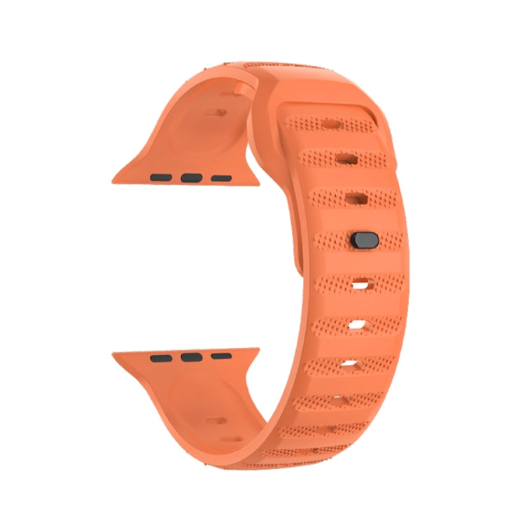For Apple Watch 38mm Dot Texture Fluororubber Watch Band(Orange) by bashfashion