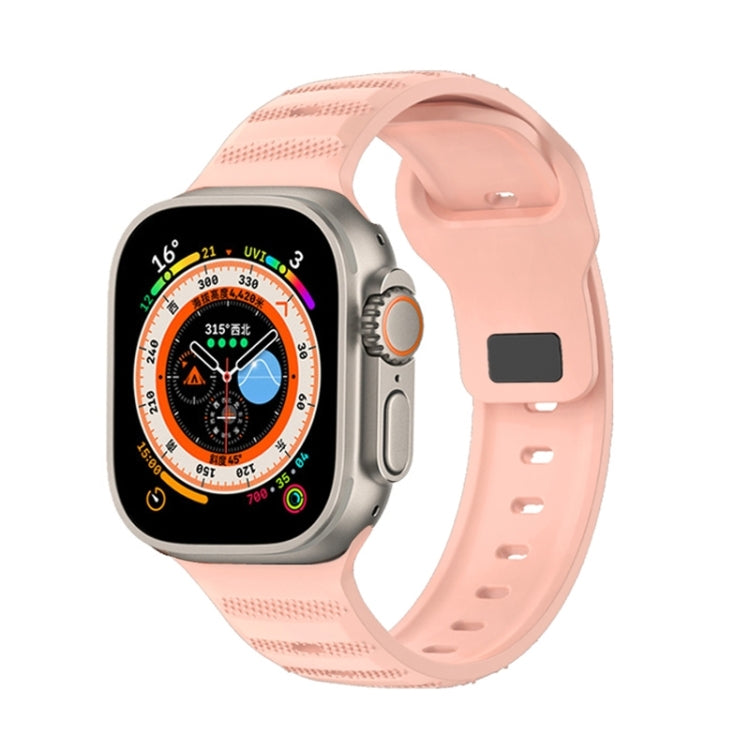For Apple Watch Ultra 2 49mm Dot Texture Fluororubber Watch Band(Nebula Pink) by bashfashion