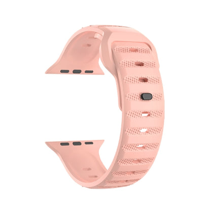 For Apple Watch SE 2023 40mm Dot Texture Fluororubber Watch Band(Nebula Pink) by bashfashion