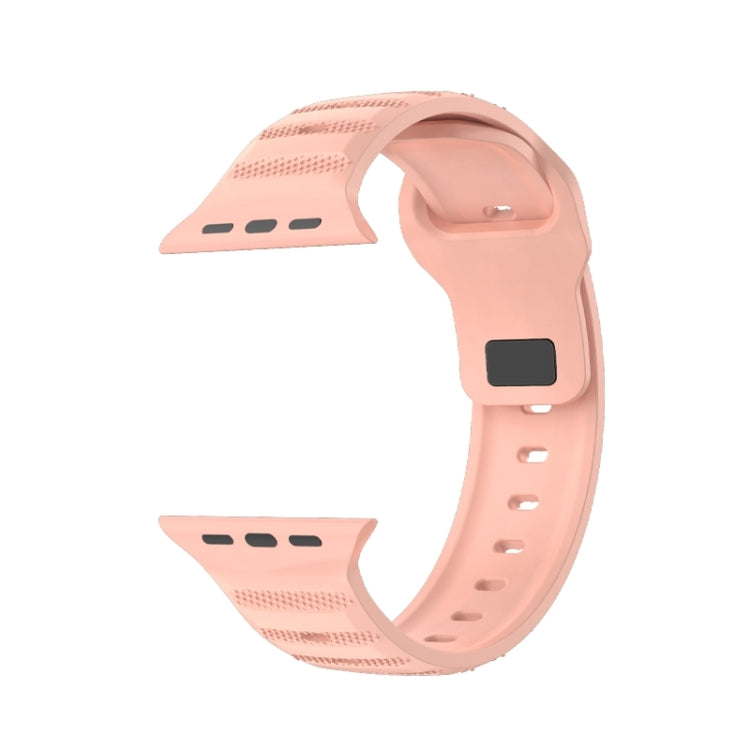 For Apple Watch SE 2023 44mm Dot Texture Fluororubber Watch Band(Nebula Pink) by bashfashion