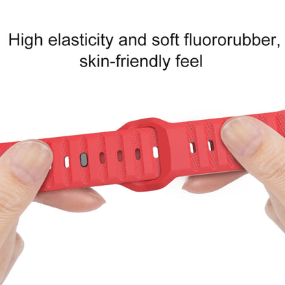 For Apple Watch Ultra 2 49mm Dot Texture Fluororubber Watch Band(Red) by bashfashion