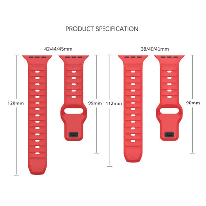 For Apple Watch 4 44mm Dot Texture Fluororubber Watch Band(Red) by bashfashion